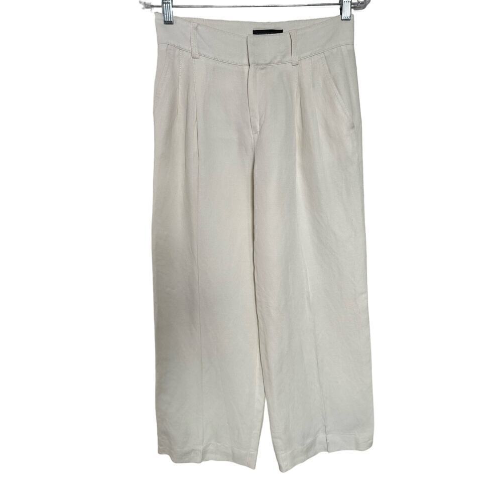 Banana Republic Wide Leg Cream Trouser